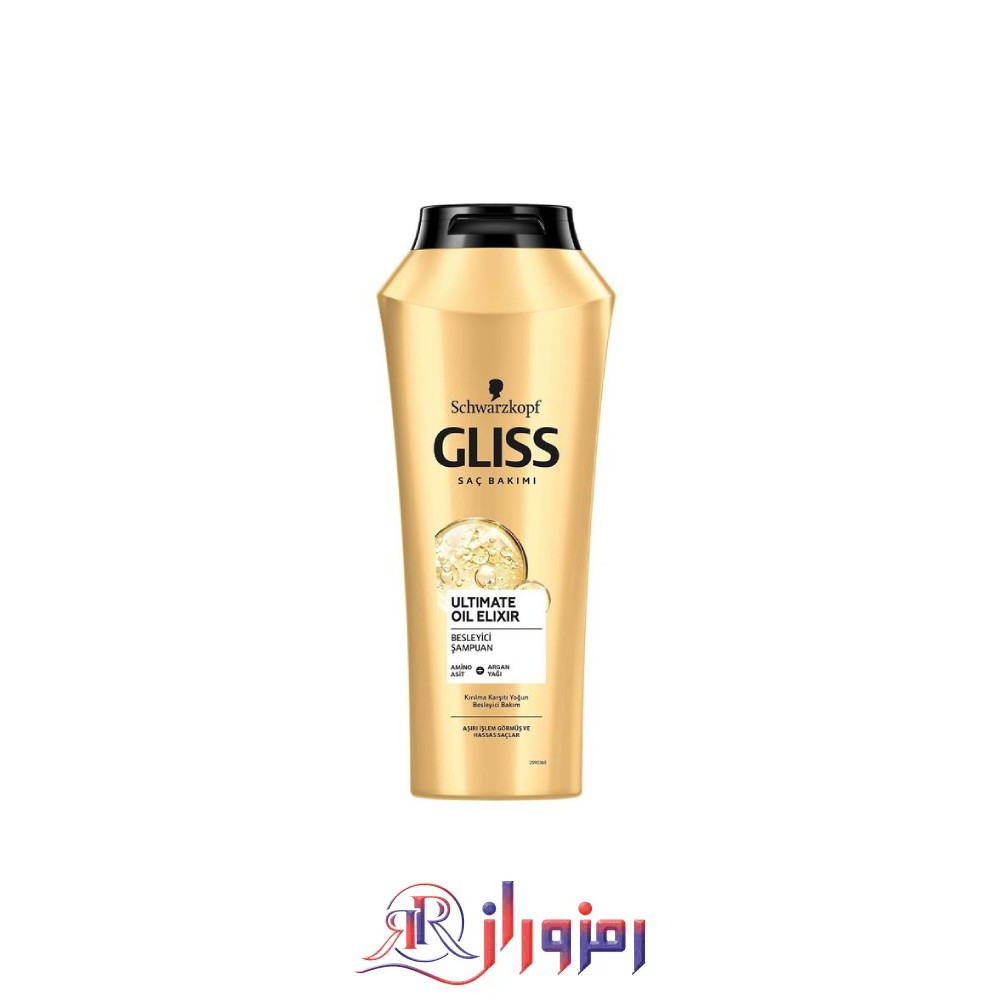 شامپو گلیس Gliss طلایی تقویت کننده و ترمیم کننده مو حجم 500 میل